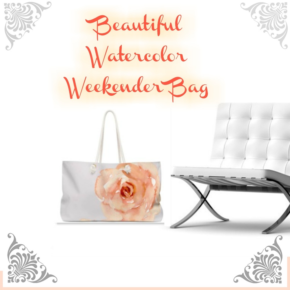 Honeymoon Bag - Brides Watercolor Travel Custom